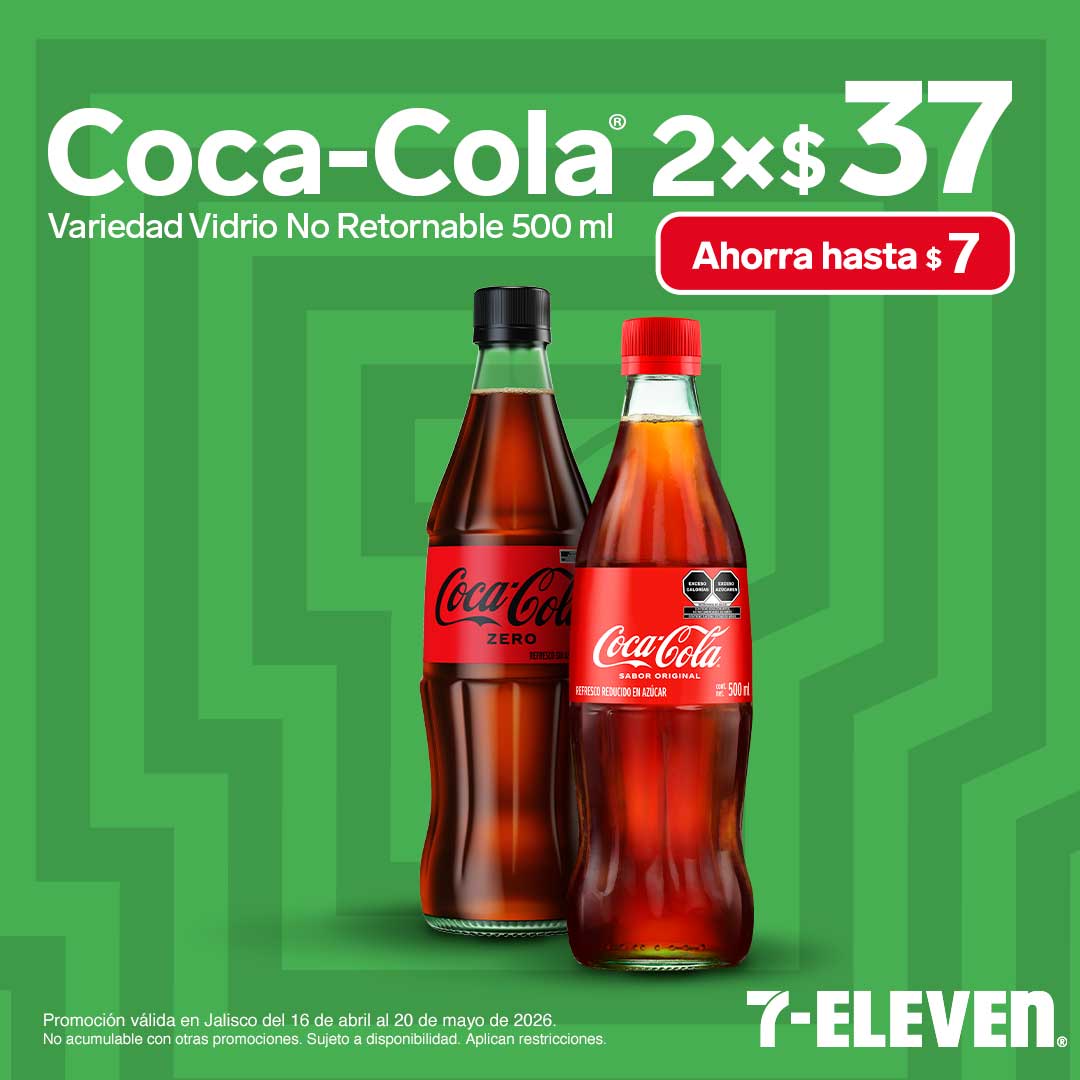 Coca-Cola 2 por 37 pesos.