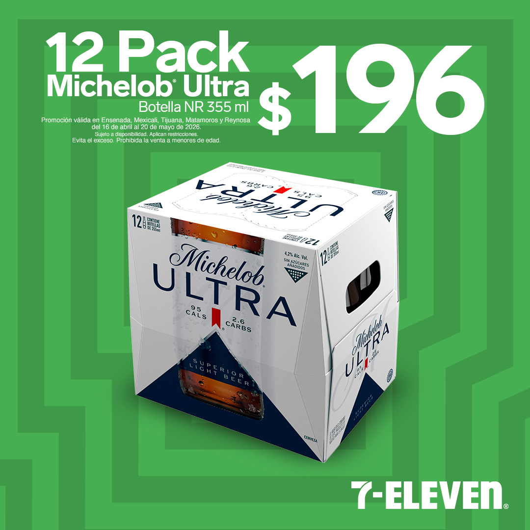 12 Pack Michelob Ultra 196 pesos