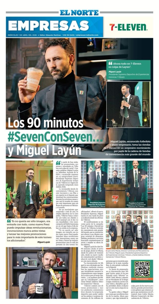 Portada en sección Empresas Negocios en periódico El NORTE.