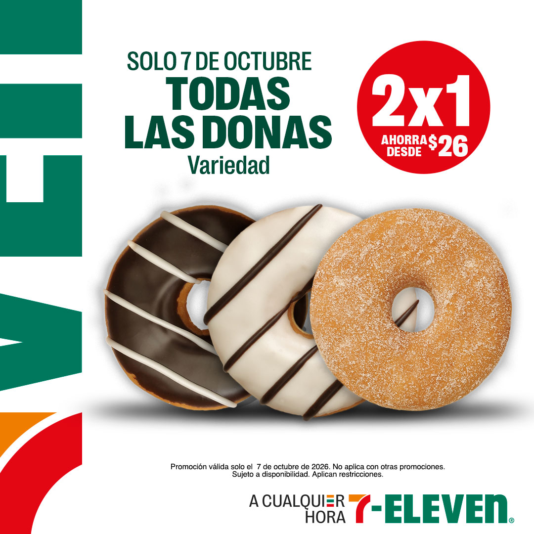 Solo el 7 de octubre, donas al 2×1.